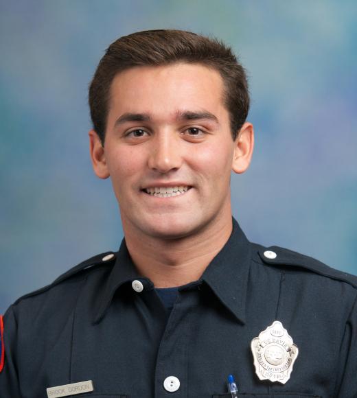 Student Firefighter of the Year Brock Gordon