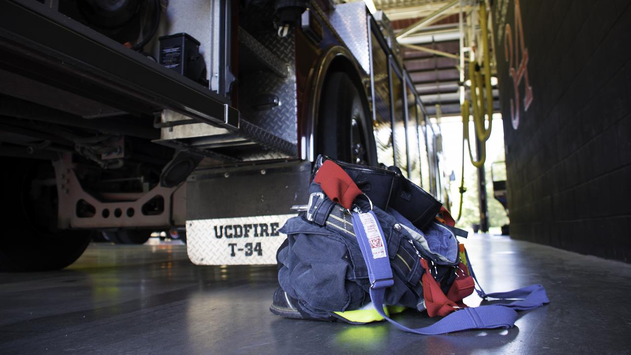 UC Davis Fire Department announces employees of the year.