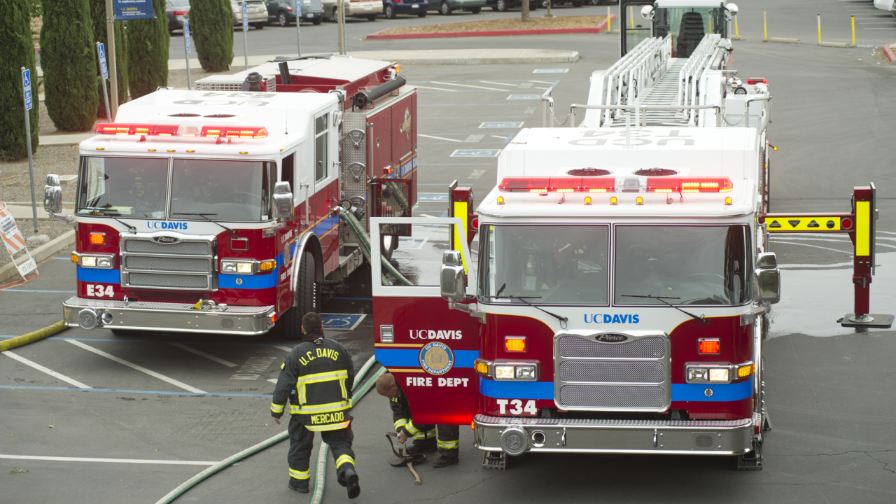 UC Davis Fire Engine and Truck 34