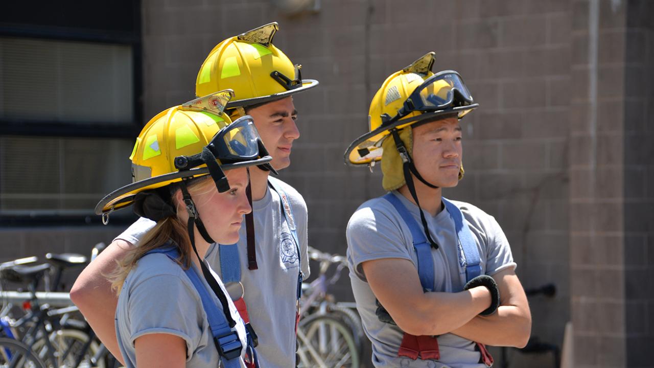 UCDFD Student Firefighter Recruits in Training