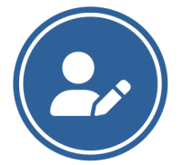icon with person and pen