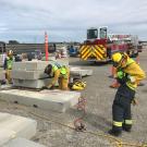 UC Davis Fire Dept technical rescue training.