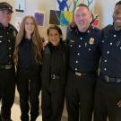 UC Davis Fire Personnel Visit the UC Davis Medical Center for a Valentine's Day Crafting Event