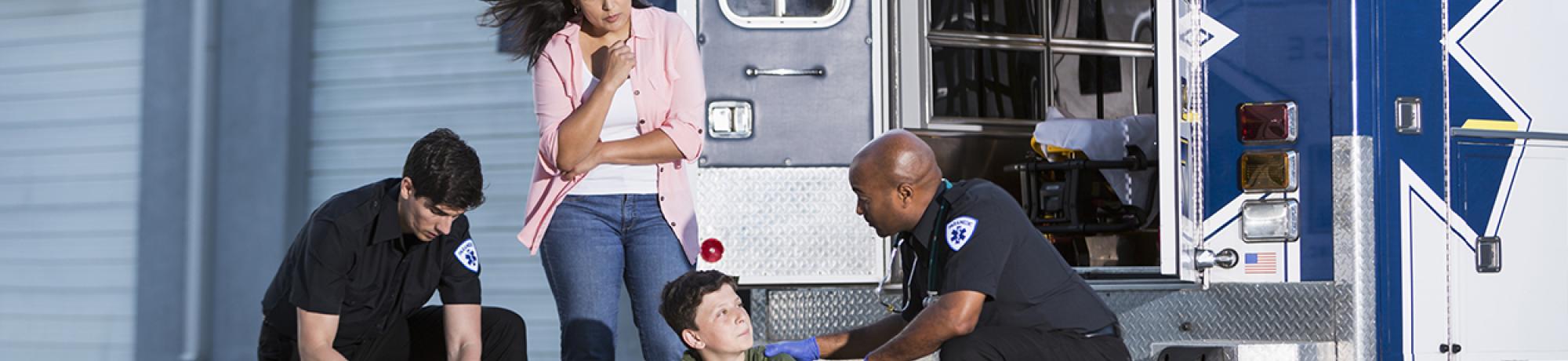 EMTs care for a patient